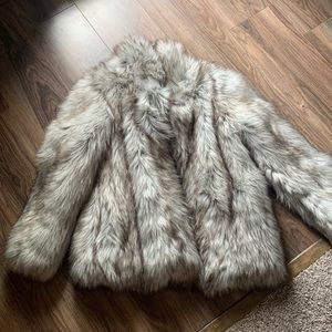 Betsy Johnson fur coat